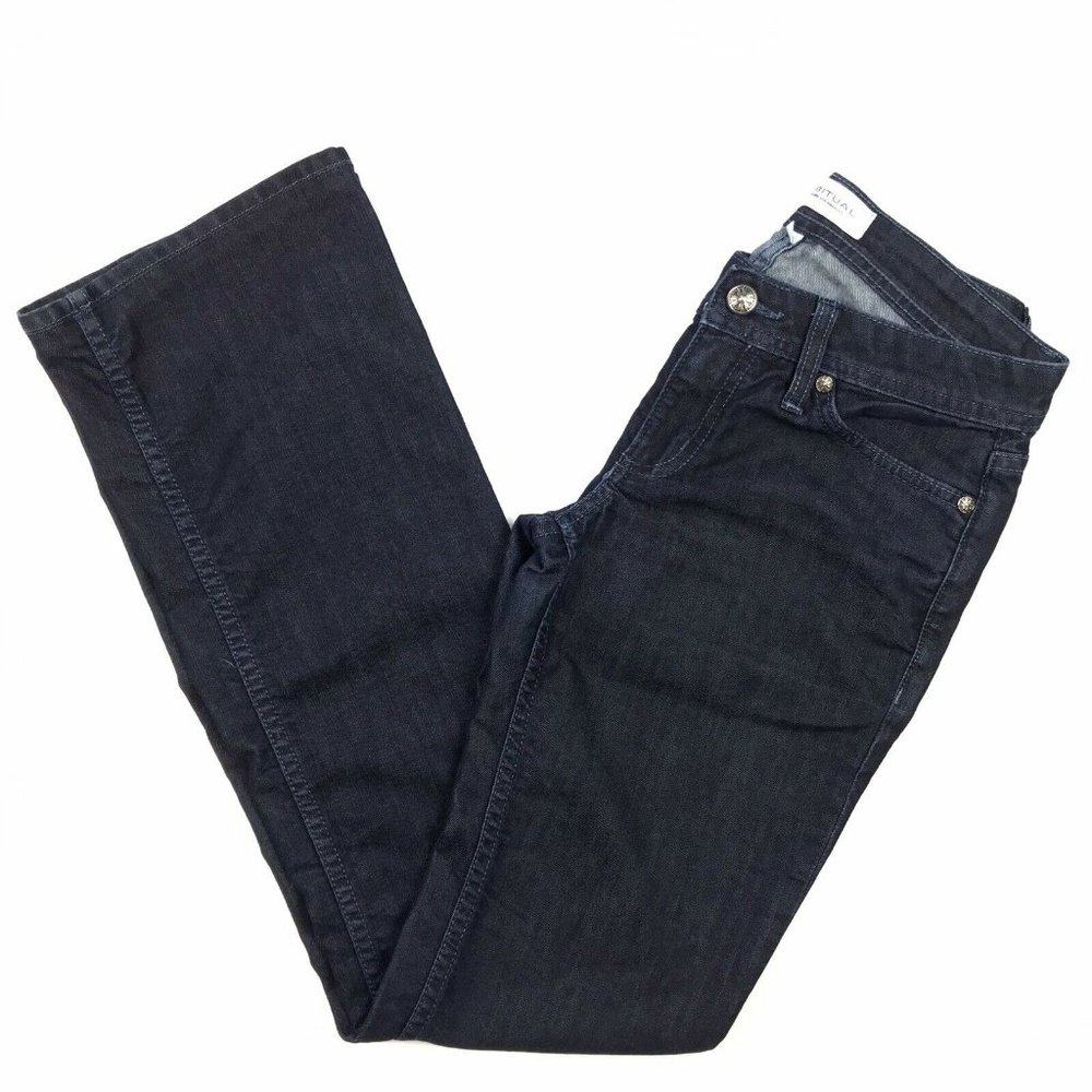 Habitual Women's Eventide Wide Leg Dark Wash Denim Jeans Size 26